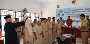 Pelantikan 202 Perangat Desa di Jatibarang : Diwanti-wanti tidak Lakukan Pungli