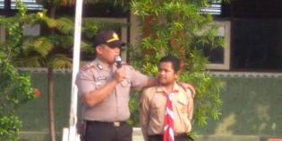 Latih Kedisiplinan, Siswa Baru SMPN 2 Jatibarang Digembleng Polisi