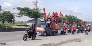 Tuntut UMR Rp 3,5 Jt, Ratusan Buruh Buruh Unjuk Rasa di Kantor Bupati